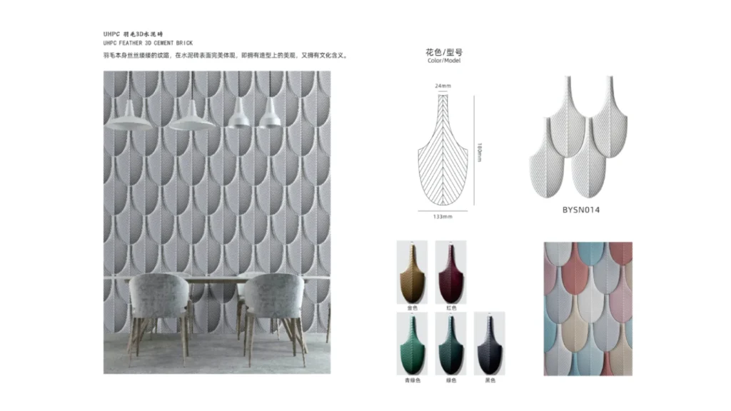 Reshaping Spatial Aesthetics: The 2026 Guide to 3D Mosaic Tile Trends 3d leaf shaped cement tiles | organic wall tiles (300x133mm)