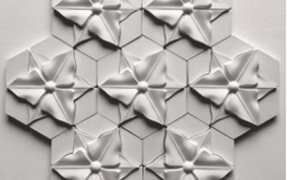 3D petal mosaic tile, 3D petal mosaic tile,