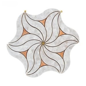 Mother of Pearl Starburst Mosaic Tile