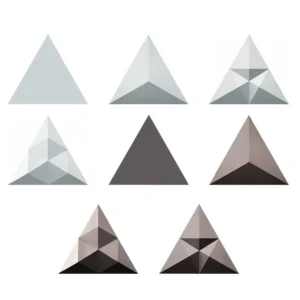 The Prism Peak 3D Asymmetric Pyramid Mosaic Tile