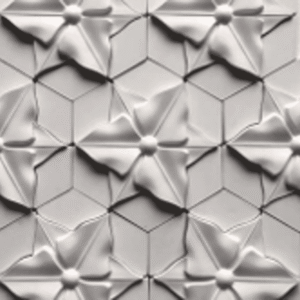Handmade 3D Petal Cement Mosaic Tile | Textured Geometric Wall Tile