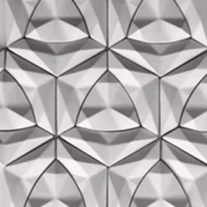 3D Petal Geometric Mosaic Tile | Artistic Feature Wall Tile