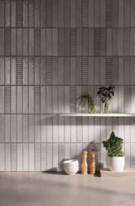 LANDERY Stripe Art 3D Cement Wall Tile for Backsplash 3D cement wall tile – relief pattern detail