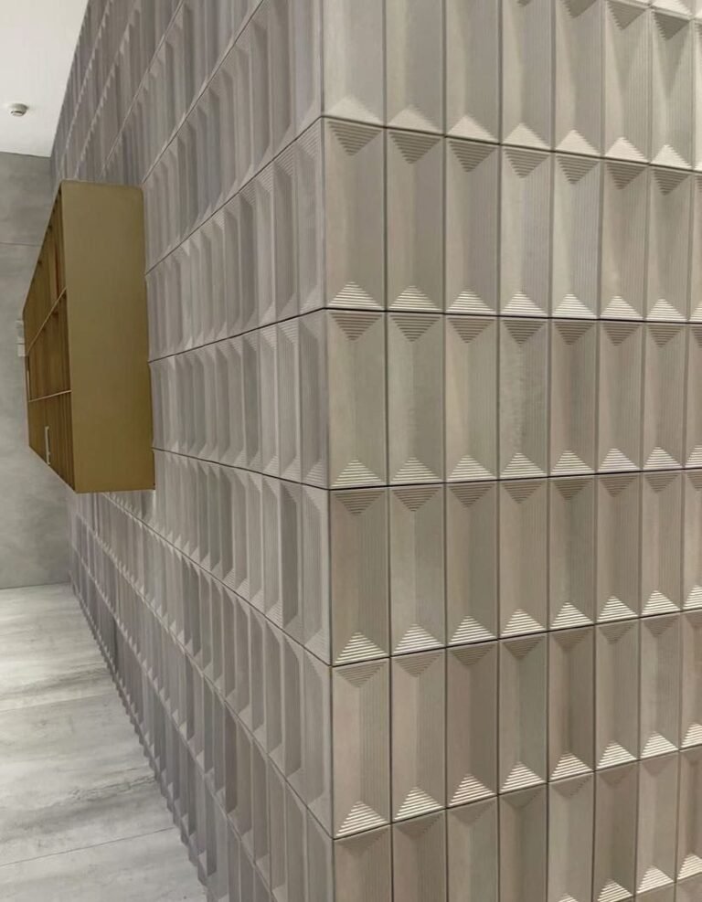 Marble & Metal 3D Concrete Wall Tile for Living Room – LANDERY MOSAIC