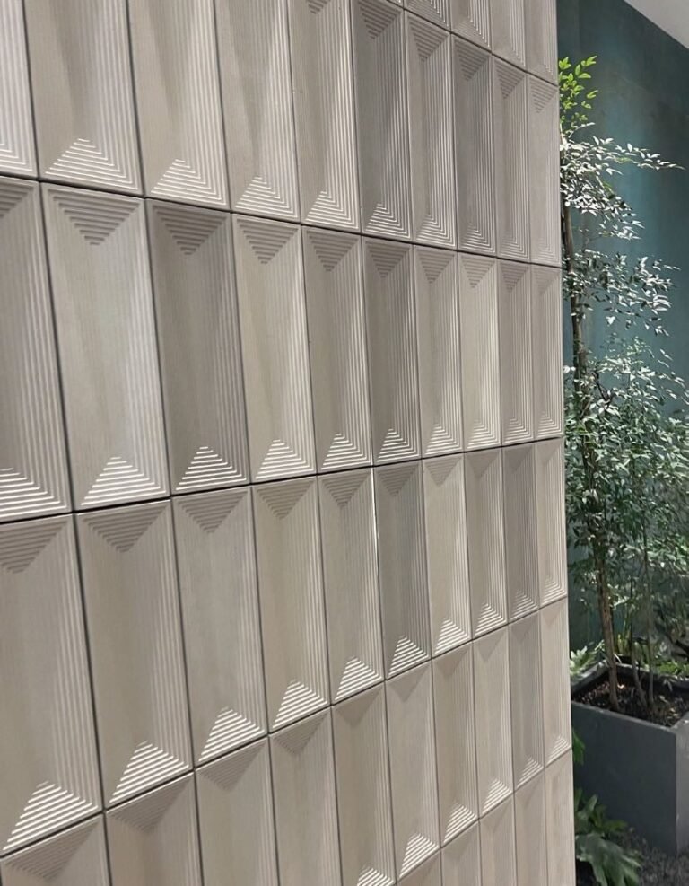 Marble & Metal 3D Concrete Wall Tile for Living Room – LANDERY MOSAIC
