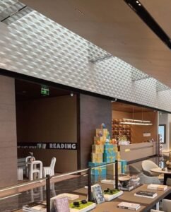 LANDERY Sweeping Wings 3D Cement Wall Tile for Feature Wall 3D cement wall tile – installed on an entrance wall