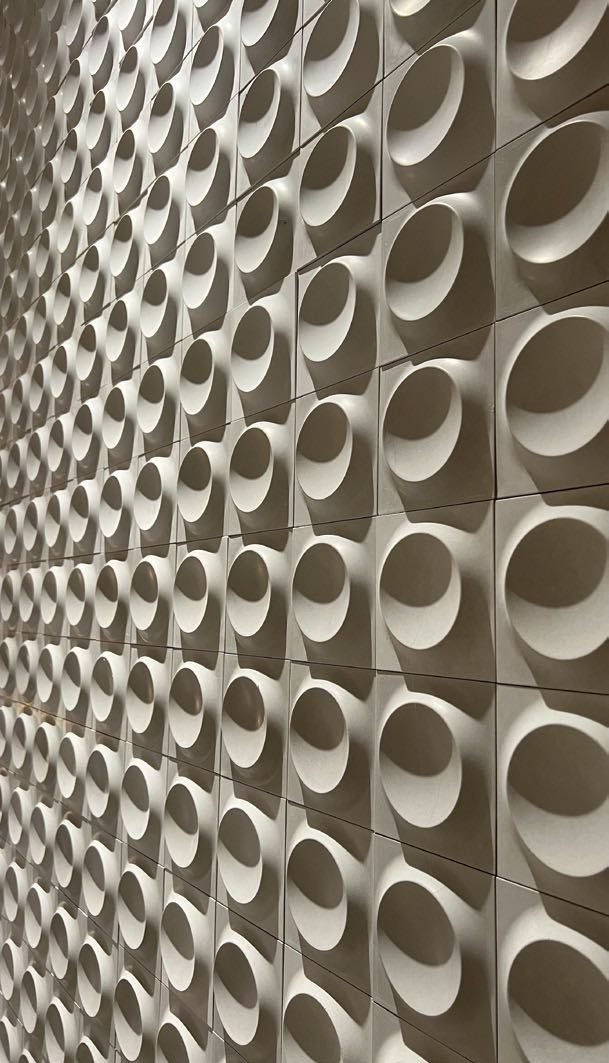 Circle Relief 3D Concrete Wall Tile for Entrance – LANDERY MOSAIC