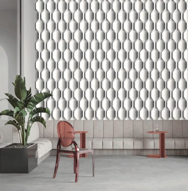 Hexagonal Relief 3D Cement Wall Tile for Facade – LANDERY MOSAIC
